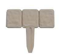 Pure Garden 82-YJ459 Garden Border-Decorative Flower Bed Edging for Landscaping-Stone Trim, 10 Piece Set of Interlocking Outdoor Lawn Stakes (8’), Tan