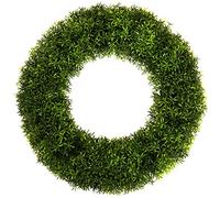 Pure Garden Foxtail Wreath - 20-Inch Round UV Resistant Artificial Spring, Summer, Fall, or Winter Wreath - Outdoor/Indoor Wreaths for Front Door