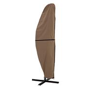 Pure Garden Offset Outdoor Umbrella Cover - Heavy-Duty Waterproof Protection for Banana Frame Umbrellas Up to 11.5 Ft Round or 7.5 Ft Square (Tan)