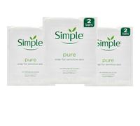 Pure & Gentle Soap Bar for Sensitive Skin with Gentle Cleanser - 3 x Twin Pack (6 Bars x 100g)