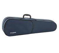 PURE GEWA Form Shaped Violin Case dark blue/light grey velvetwith music pocket and backpack straps 3/4