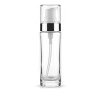 Pure Glass Bottle 50ml With Lotion Pump For Cosmetics Skincare | Clear Container Design for Lotions and Beauty Formulas with Convenient Pump Dispensing for Cosmetic Applications
