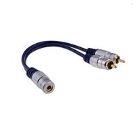 kenable PURE Gold 3.5mm Stereo Jack Socket to 2 Phono RCA Plugs Adapter Cable