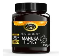 Pure Gold - Manuka Honey - 300+ MGO Certified Premium - 250g - New Zealand, Ethically Sourced, Raw & Unpasteurised - Naturally Made by Bees & Home Traceable - 1 Pack