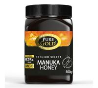 Pure Gold - Manuka Honey - 525+ MGO Certified Premium - 500g - New Zealand, Ethically Sourced, Raw & Unpasteurised - Naturally Made by Bees & Home Traceable - 1 Pack