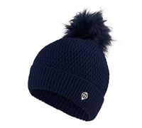 Pure Golf Ladies Waterproof Bobble Hat | Detachable Bobble | Soft Inner Fleece | Cable Knit Design | Golf Hat | Walking Hat | One Size (Navy)