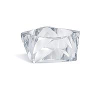 Pure Hands Diaphanus Swanky Handmade Acrylic Bangle Straight Profile Faceted Geometric Design Crystal Clear Transparency Sleek Modern Elegance Statement Jewelry for Women