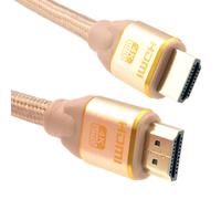 PURE HDMI 2.0b 2160p 4k UHD TV Braided High Speed Cable Lead Gold 0.5m
