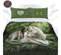 (Pure Heart, Single(135×200cm)) Anne Stokes Gothic Fantasy Duvet Cover Pilowcase Single Double King Bedding Set