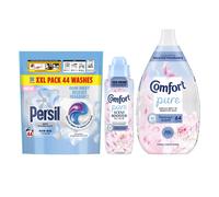Pure Heaven Scent Complete Laundry Trio - Fabric Conditioner (64 Wash), Scent Booster Elixir (460ml), Persil Capsules(44Wash), Long-Lasting Fragranc