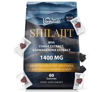 Pure Himalaya Shilajit Gummies 1400MG, Gold Grade Most High Strength Shilajit with Ashwagandha and Chaga, Fulvic Acid & Minerals, Natural Energy Support for Men & Women, No Sugar, 60 Gummies