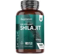 Pure Himalayan Shilajit Capsules | 180 Capsules | 20,000mg per Serving | 6 Months Supply | 1 per Day | Magnesium Stearate-Free, Vegan-Friendly & Pure Shilajit for Men & Women | Made in The UK