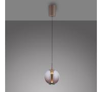 PURE Infinity LED hanging light, bronze/amber, Ø 18 cm, CCT