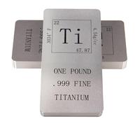 Pure Iron Bar 1 Pound. 999 Fine Periodic Table Design Fe Element Ingot Collectible Industrial Metal Bar for Inverstment & Dispaly (Titanium)