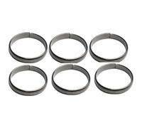 Pure Iron Saturn Shani Black Challa Ring - Real Black Horse Shoe Iron Ring for Shani Dosh Nivaran & Good Luck - Adjustable Size Pack Of 6, Iron, iron, Iron, iron