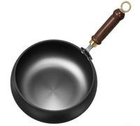 Pure Iron Wok 26cm Traditional Hand Hammered(A) | Hand for forged durability, unique texture, 26.5x13.5x27.5cm, deep belly design, traditional craft