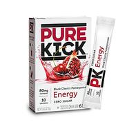 Pure Kick Energy Black Cherry Pomegranate Drink Mix 6 Singles to Go Sachets 18g (0.63 OZ)
