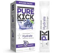 Pure Kick Hydration Pitcher Pack, Concord Grape, Includes 6 Packets, 1 Box, Makes 12 Quarts Total