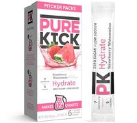 Pure Kick Hydration Pitcher Pack, Strawberry Watermelon, Includes 6 Packets, 1 Box, Makes 12 Quarts Total