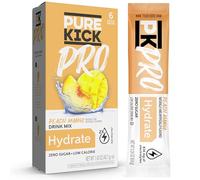 PURE KICK PRO Hydration Electrolyte Drink Mix, Peach Mango, Includes 1 Box with 6 Packets in Each Box