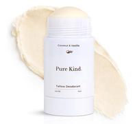 Pure Kind Natural Tallow Deodorant - Aluminum-Free, Baking Soda-Free, Grass-Fed Beef Tallow, Magnesium & Jojoba Oil - Long-Lasting Odor Protection for Men & Women (Coconut & Vanilla)