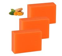 Pure Kojic Acid Soap Bar 3x65g,with Foaming Net | With foaming net,for face body,gentle,moisturizing,daily cleansing,easy to use