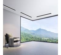 PURE LED ceiling lamp Lines, 110 cm, anthracite, CCT, remote control