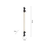 PURE LED ceiling lamp Lines, 120 cm, anthracite, remote control