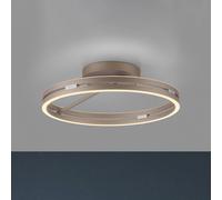 PURE LED ceiling light Loop bronze-coloured, metal Ø 60 cm CCT