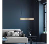 PURE LED pendant light E-Loop, brass, Ø 50 cm Aluminium CCT