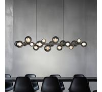PURE LED pendant light E-Popup, grey, glass/metal CCT 18-lg.