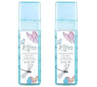 Pure Life Concentrated Laundry Fragrance 200ml 80 Washing Cycles - Long Lasting Perfume Fabric Conditioner Highly-Concentrated Formula Soft & Refreshed Compartment - Pack of 2