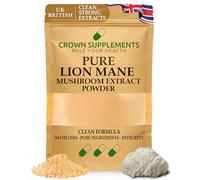 Pure Lions Mane Mushroom Powder Extract | Clean Fruiting Body Formula | Crown Supplements UK (250G)
