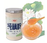 Pure Lotus Root Powder 500g - Traditional Instant Breakfast & Dessert Mix - Smooth Texture, Easy to Digest, Gluten-Free food，Vegan food for Healthy Drink, Dessert & Cooking