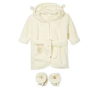 Pure Love Baby Bathrobe & Slippers Gift Set - Natural Organic & Pure Cotton