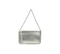 Pure Luxuries London 'adelaide' Leather Evening Bag In Silver Silver