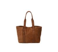 Pure Luxuries London 'belinda' Suede & Leather Tote Bag In Tan Tan
