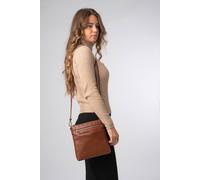 Pure Luxuries London 'brooke' Leather Cross Body Bag In Brown Brown