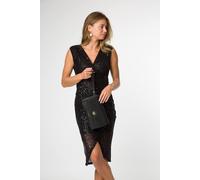 Pure Luxuries London 'clarissa' Leather Clutch Bag In Black Black One Size