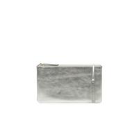 Pure Luxuries London 'emalia' Leather Clutch Bag In Silver Silver One Size