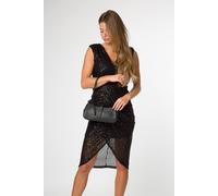 Pure Luxuries London 'evangeline' Leather Grab Bag In Black Black