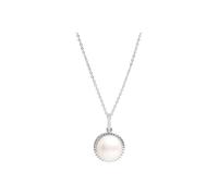Pure Luxuries London Gift Packaged 'cosmos' Rhodium Plated 925 Silver Pearl Necklace Silver One Size