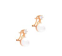 Pure Luxuries London Gift Packaged 'holton' 18Ct Rose Gold Plated 925 Silver & Freshwater Pearl Sparkle Earrings Rose Gold One Size