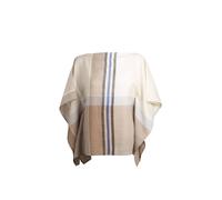 Pure Luxuries London 'hex' 100% Merino Wool Poncho In Light Tan Light Tan