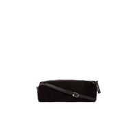 Pure Luxuries London 'margot' Suede Mini Grab Bag In Black Black