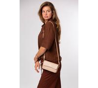 Pure Luxuries London 'millie' Leather Mini Cross Body & Clutch Bag In Natural Natural