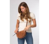 Pure Luxuries London Women's 'Harper' Suede Cross Body Bag in Tan