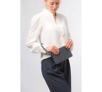 Pure Luxuries London Women's 'Layla' Nappa Leather Grab Clutch Phone Bag in Navy