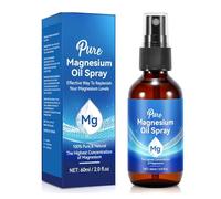 Pure Magnesium Oil Spray for Feet, Body, Sleep & Anxiety - 60ml Glass Bottle for Easy Absorption & Usage - Natural Topical Magnesium Spray