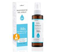 Pure Magnesium Oil Spray, High Potent 32% Concentration, Better Sleep, Muscle Ache and Stress Relief, Body Odor Reduction, Topical Pure Magnesium Oil Spray for Feet
